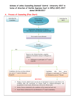 Counseling Scheme - Medical Counseling Committee
