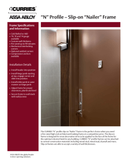 &ldquo;N&rdquo; Profile &ndash; Slip-on &ldquo;Nailer&rdquo; Frame