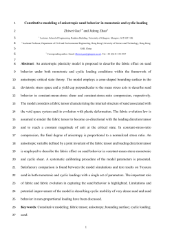 Constitutive modeling of anisotropic sand behavior in monotonic