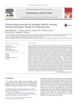 Characterizing researchers by strategies used for retaining minority