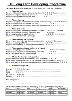 Miguel`s Junior Performance Programme