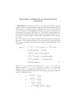 THE ENERGY-MOMENTUM IN GRAVITATIONAL RADIATION