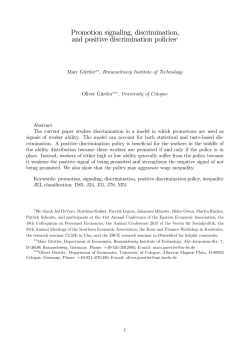 Promotion signaling, discrimination, and positive