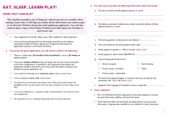 Home Visit Checklist - eat, sleep, learn, play!