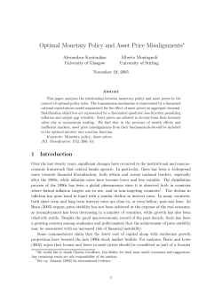 Optimal Monetary Policy and Asset Price Misalignments&lowast;