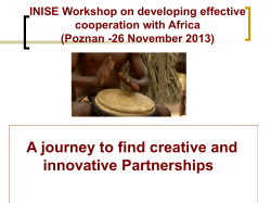 INISE Workshop on developing effective cooperation with Africa