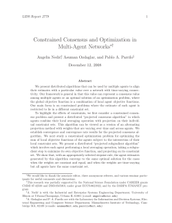 Constrained Consensus and Optimization in Multi