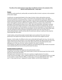 The effect of the relation between target object and affective stimuli