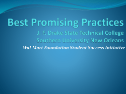 Best Promising Practices Drake State/Southern University New