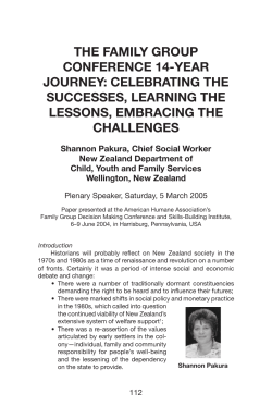 the family group conference 14-year journey: celebrating the