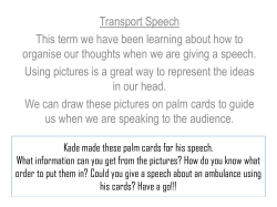 Palm Cards for Speeches