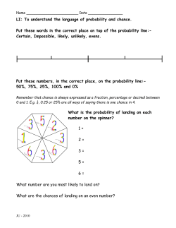 LI: To understand the language of probability