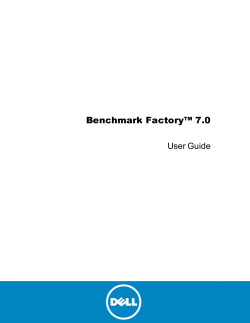 Benchmark Factory User Guide
