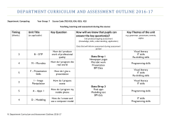 department curriculum and assessment outline 2016-17