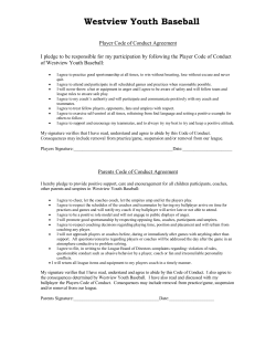 Player/Parent Code of Conduct