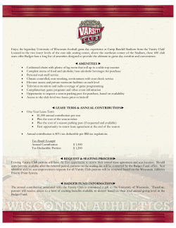 Enjoy the legendary University of Wisconsin football game day