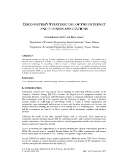 cisco system`s strategic use of the internet and business