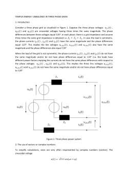 TEMPUS ENERGY: UNBALANCE IN THREE PHASE GRIDS 1