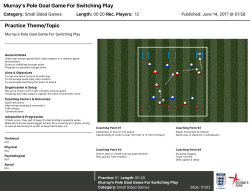 Murray`s Pole Goal Game For Switching Play Practice Theme/Topic