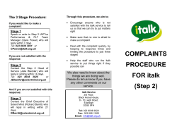 complaints procedure