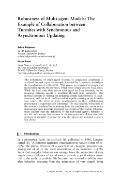Robustness of Multi-agent Models: The Example
