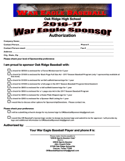 Sponsor Form - Oak Ridge High School Baseball