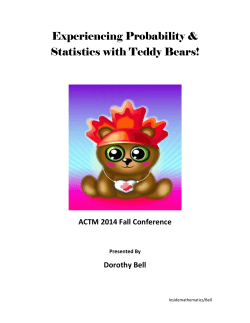 Experiencing Probability and Statistics with Teddy Bears