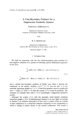 A Free-Boundary Problem for a Degenerate