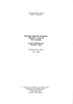 Getting research students started: a tale of two courses