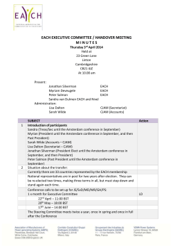 each executive committee / handover meeting minutes