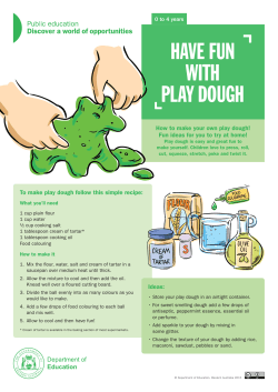 have fun with play dough - The Department of Education