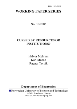 working paper series