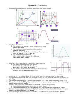 Physics 30 Final Review