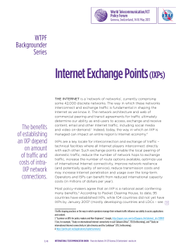 Internet Exchange Points(IXPs)