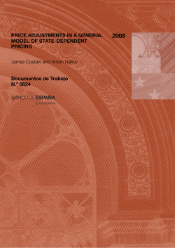 price adjustments in a general model of state