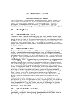 neg-o-net version 1 - Centre for Policy Modelling