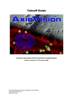 AxioVision 4.7.1 Takeoff Guide