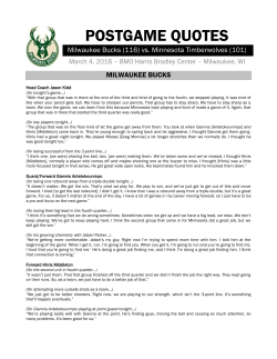 postgame quotes - Timberwolves Media Center