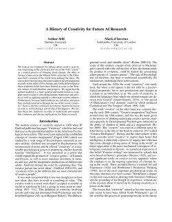 A History of Creativity for Future AI Research