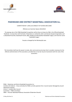 PAKENHAM AND DISTRICT BASKETBALL ASSOCIATION Inc.