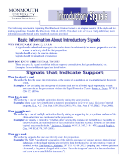 Bluebook: Introductory Signals