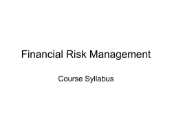 Financial Risk Management