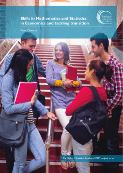 Skills in Mathematics and Statistics in Economics and tackling