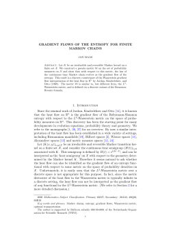 GRADIENT FLOWS OF THE ENTROPY FOR FINITE MARKOV