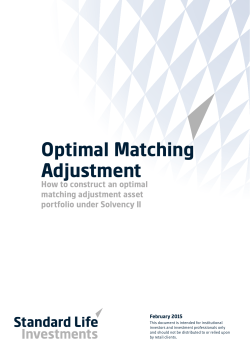 Optimal Matching Adjustment