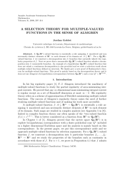 a selection theory for multiple-valued functions in the sense