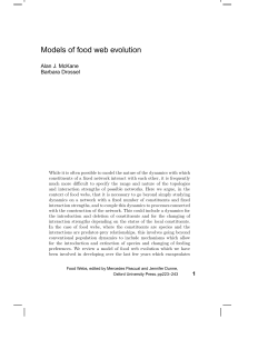 Models of food web evolution