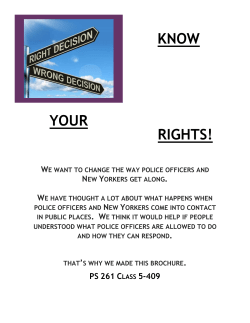 a Know Your Rights brochure