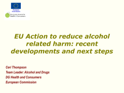 EU Alcohol Strategy and the European Alcohol and Health Forum