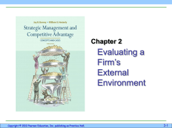 Evaluating a Firm`s External Environment